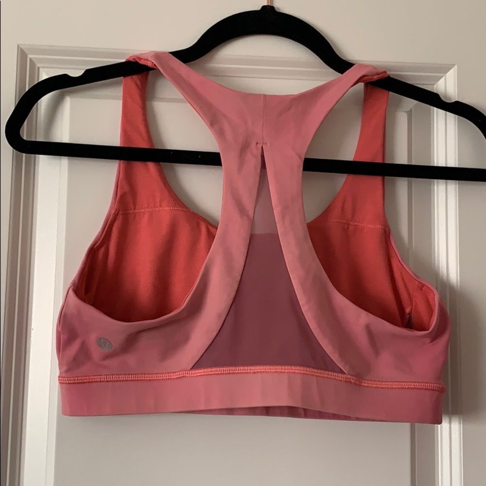 Pink sports bra